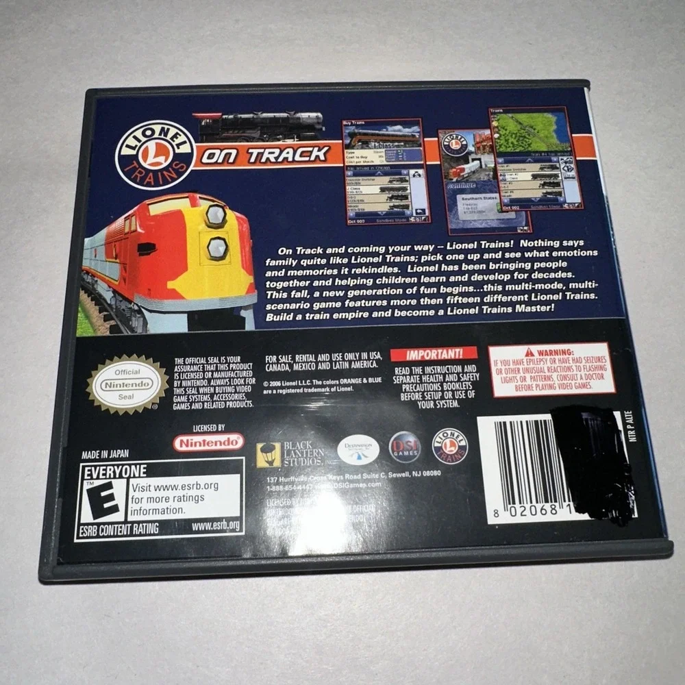 Lionel Trains On Track (Nintendo DS 2006) Complete With Manual CIB Exc Condition